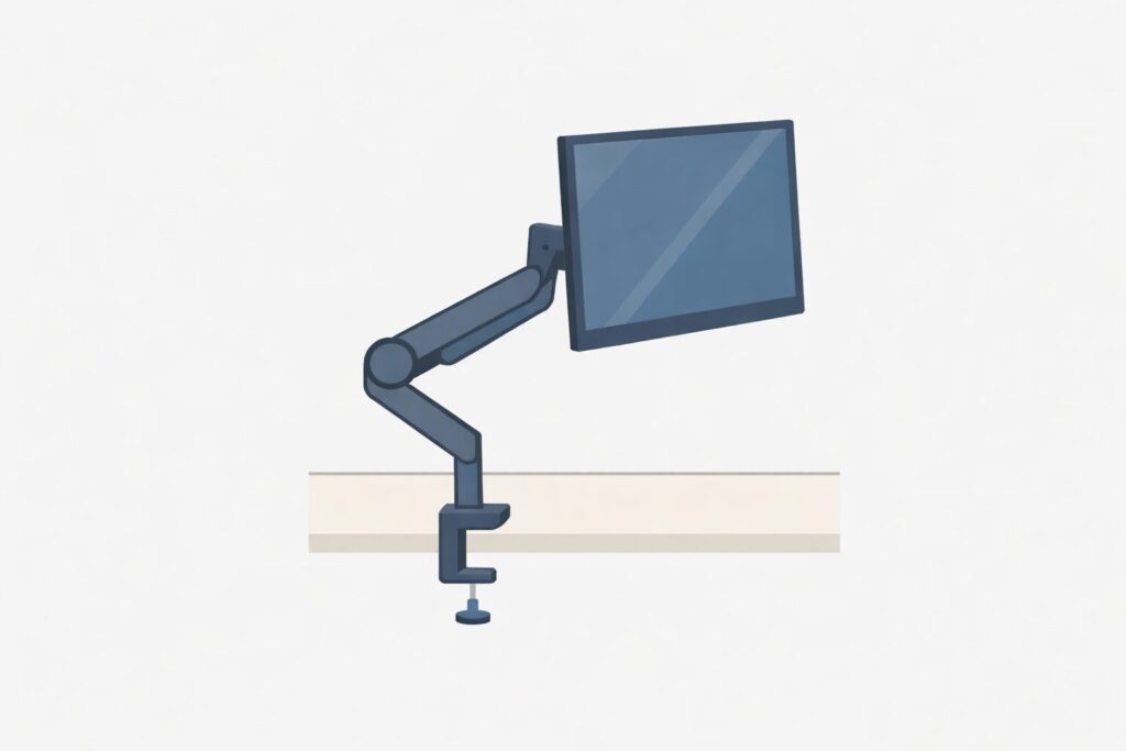 モニターアームのイラスト