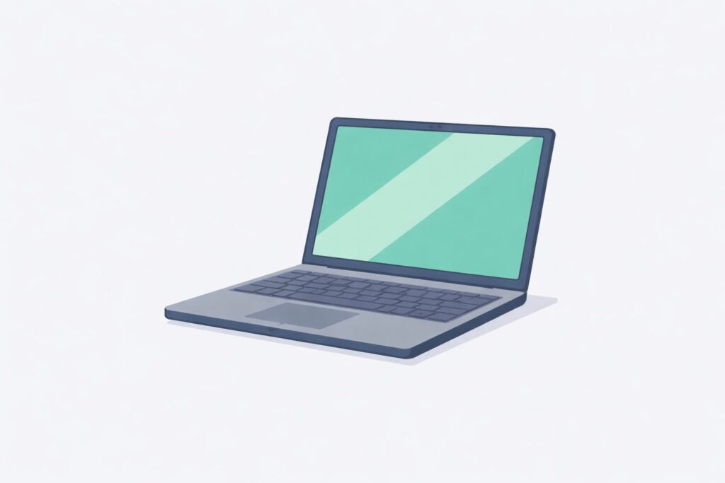 ノートパソコンのイラスト