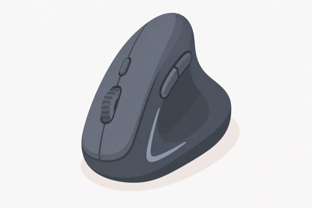 縦型エルゴノミクスマウスのイラスト